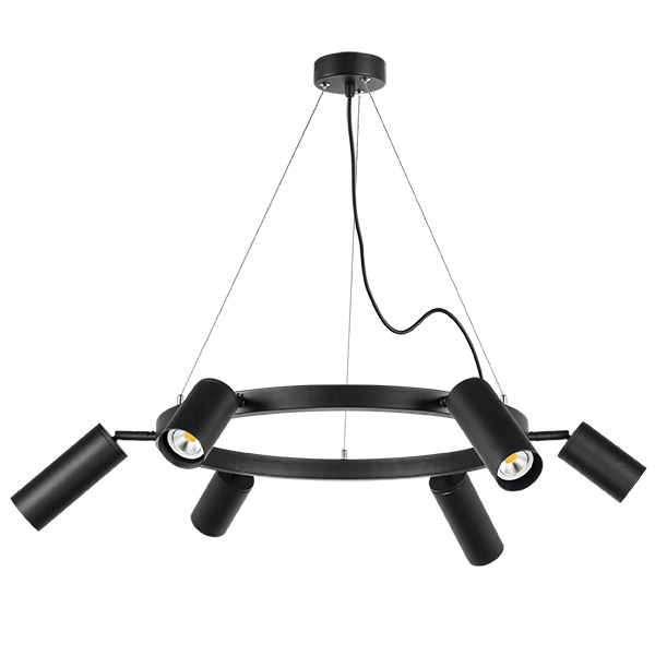 LR016373873 Люстра RULLO 6х50W GU10 ЧЕРНЫЙ (571016+214437-3+214487-3)