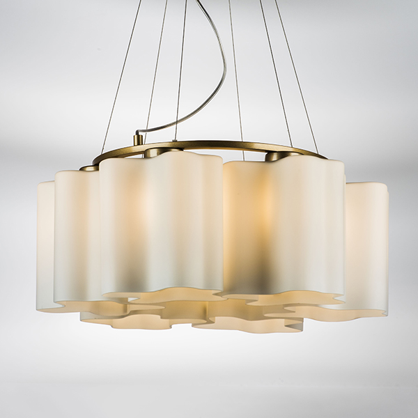 802163 Подвес NUBI 6х40W E27 ШАМПАНЬ/БЕЛЫЙ