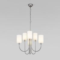 Подвесная люстра с тканевыми абажурами 60164/6 никель