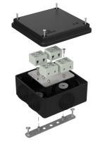 Коробка огнестойкая для о/п 40-0300-FR6.0-8 Е15-Е120 RAL9005 100х100х50 (14 шт/кор) Промрукав