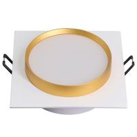 Светильник встраиваемый Feron DL506 потолочный GX53 белый + золото квадрат