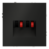 Розетка акустическая встраиваемая VOLTUM S70 4-местная, (черный матовый)