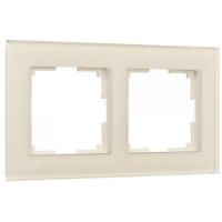 W0021141/ Рамка на 2 поста Favorit (молочный  стекло)