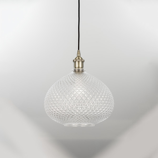 798031 Люстра GENNI 1х40W E27 ЛАТУНЬ/ПРОЗРАЧНЫЙ