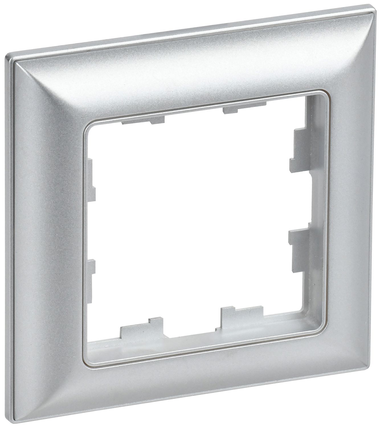 BRITE Рамка 1-местная РУ-1-Бр алюминий/алюминий IEK