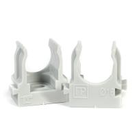 Крепеж-клипса для труб для прямого монтажа серая в гофроящике d16 мм (1400шт/кор) Промрукав