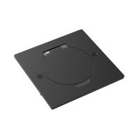 Лючок 2 мод. (1 мод. 45х45 мм.), круглая крышка, антрацит, IP44