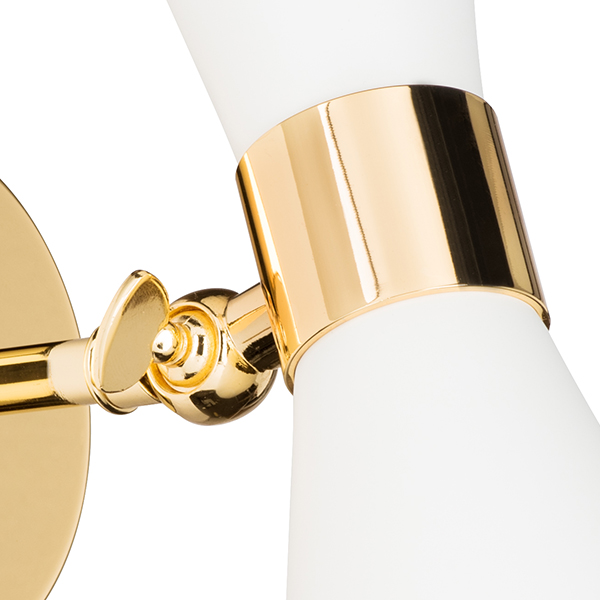 816616 Бра DUMO 1х40W E14 БЕЛЫЙ МАТОВЫЙ/ЗОЛОТО