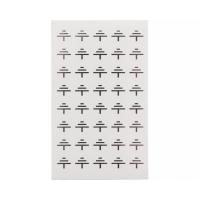 Наклейка знак электробезопасности «Заземление» диаметр 10мм, 200 наклеек (5 листов) REXANT