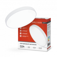 Светильник сд SCANDY SIMPLE-5040W 50Вт 230В 4000К 4000Лм 300х50мм белый IN HOME