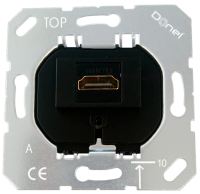 Механизм HDMI 2.0a, черный,  разъем Type A 180° 4K  Full HD @ 48 Hz 3D, HDR,  серия STRS