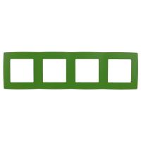 12-5004-27 ЭРА Рамка на 4 поста, Эра12, зелёный (10/100/2000)