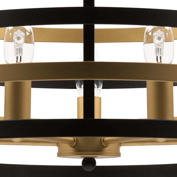 735050 Люстра EPSILON 5х40W E14 ЧЕРНЫЙ/ЗОЛОТО