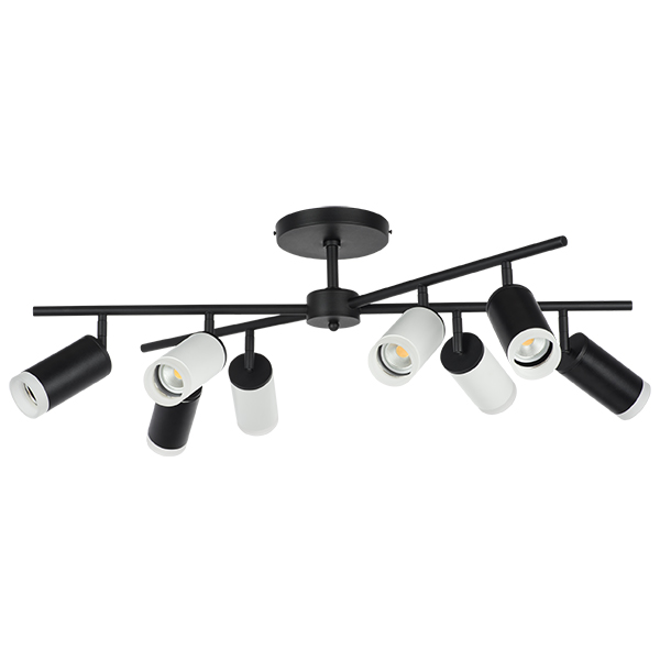 LR7283743640 Люстра RULLO 8х50W GU10 ЧЕРНЫЙ/БЕЛЫЙ (571728+214437-4+214436-4+202430-8)
