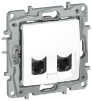 IEKETIKA Розетка компьютерная двойная RJ45 категория 5Е UTP 6722551 белый IEK