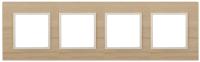 14-5304-11 ЭРА Рамка на 4 поста, дерево, Эра Elegance, клён+сл.кость (5/25/750)