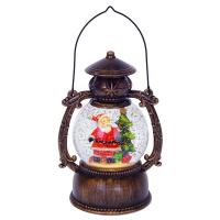 742249 Фигурка декоративная с подсветкой и эффект. вьюги  Фонарь  L15 W11 5 H26 см  (3хАА не прила