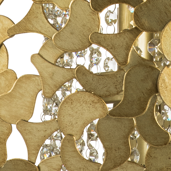 727081 Люстра VERONA 8х40W E14 ЗОЛОТО/ПРОЗРАЧНЫЙ