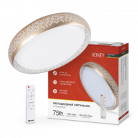 Светильник сд COMFORT HONEY 75Вт 230В 3000-6500K 6000Лм 500х120мм c пультом ДУ IN HOME