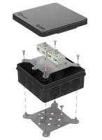 Коробка огнестойкая разветвительная для о/п двухкомпонентная 60-0303-9005-FR6.0-4-4-Р Е15-Е60 RAL9005 100х100х40 (16 шт/кор) Промрукав