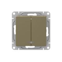 Механизм выключателя, двухклавишный, проходной, шампань Эпика EKF