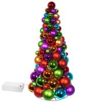 723117 Изделие декоративное Елка с подстветкой  L23 W23 H45 см  (3хАА не прилаг.)