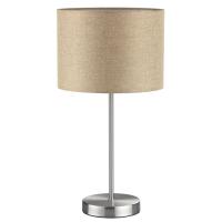 8250/1T MODERNI LN25 000  никель/бежевый, металл/текстиль Настольная лампа Е27 60W 220V NIKKI