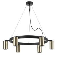 LR016316 Люстра RULLO 6х50W GU10 ЧЕРНЫЙ/БРОНЗА (571016+214431-6)