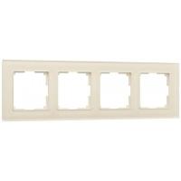 W0041141/ Рамка на 4 поста Favorit (молочный  стекло)