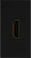 Розетка HDMI, 1мод., черн. (22.5х45мм)