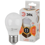 Лампочка светодиодная ЭРА STD LED P45-11W-827-E27 E27 / Е27 11Вт шар теплый белый свет