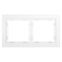 Рамка стеклянная VOLTUM S70 на 2 поста, (белый,матовый,стекло)