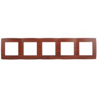 12-5005-08 ЭРА Рамка на 5 постов, Эра12, вишня (10/100/1600)