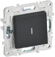 SKANDY Выключатель 1-клавишный с индикацией 10А SK-V07G графит IEK