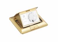 Выдвижной блок на 3 модуля, латунь