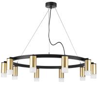 LR0204001 Люстра RULLO 10х50W GU10 ЧЕРНЫЙ/ЗОЛОТО (571020+214440-10+202431-10)