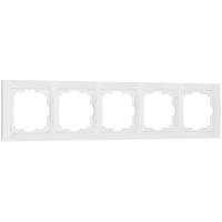 Рамка на 5 постов (белый, basic) W0052001