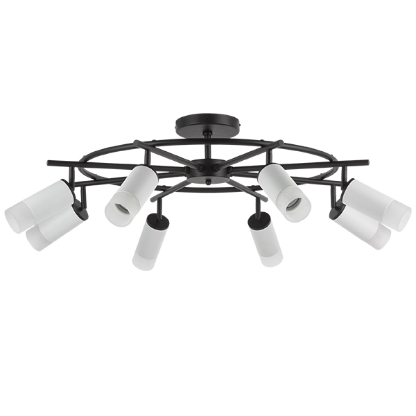 LR7183681 Люстра RULLO 8х50W GU10 ЧЕРНЫЙ/БЕЛЫЙ (571718+214436-8+202431-8)