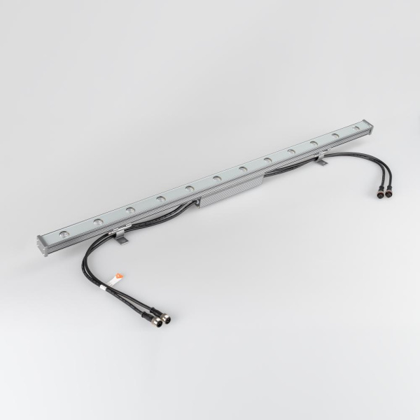 Светодиодный прожектор AR-LINE-1000XS-12W-24V RGB (Grey, 30 deg, DMX512) (Arlight, Закрытый)