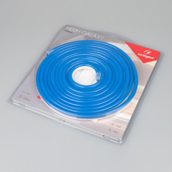 Образец Гибкий неон GALAXY-1608-5000CFS-2835-100 12V Blue 0.5M (16x8mm, 12W, IP67) (Arlight, 12 Вт/м, IP67)