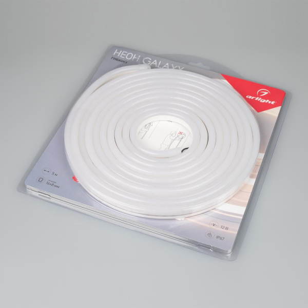 Образец Гибкий неон GALAXY-1608-5000CFS-2835-100 12V Warm 0.5M (16x8mm, 12W, IP67) (Arlight, 12 Вт/м, IP67)