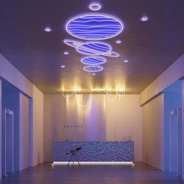 Лента герметичная MOONLIGHT-TOP-M560-D13mm 24V Warm2300 360deg (8.6 W/m, IP65, 5m, wire x1) (Arlight, Вывод кабеля прямой)