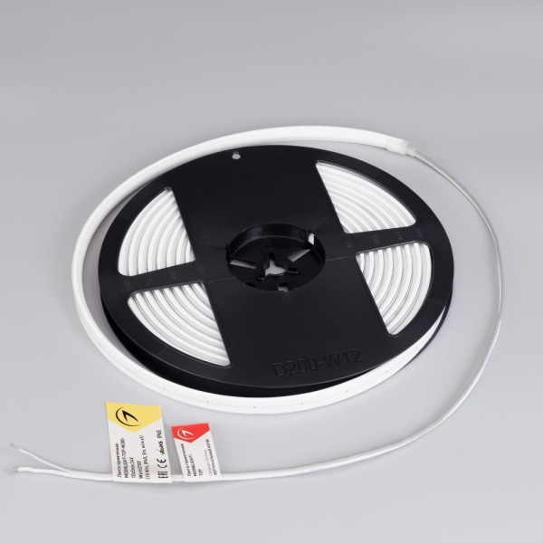 Лента герметичная MOONLIGHT-TOP-M280-10x5mm 24V Warm2200 (15 W/m, IP65, 5m, wire x1)  (Arlight, Вывод кабеля прямой)