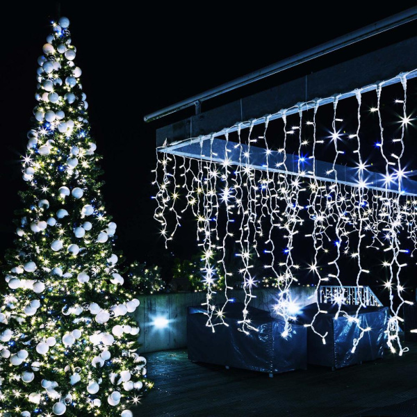 Светодиодная гирлянда ARD-EDGE-PRO-4000x600-WHITE-128LED-MILK-FLASH White (230V, 8W) (Ardecoled, IP65)