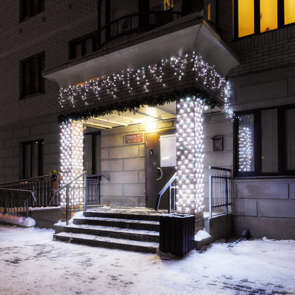 Светодиодная гирлянда ARD-EDGE-PRO-5600x900-BLACK-240LED-MILK-FLASH White (230V, 15W) (Ardecoled, IP65)