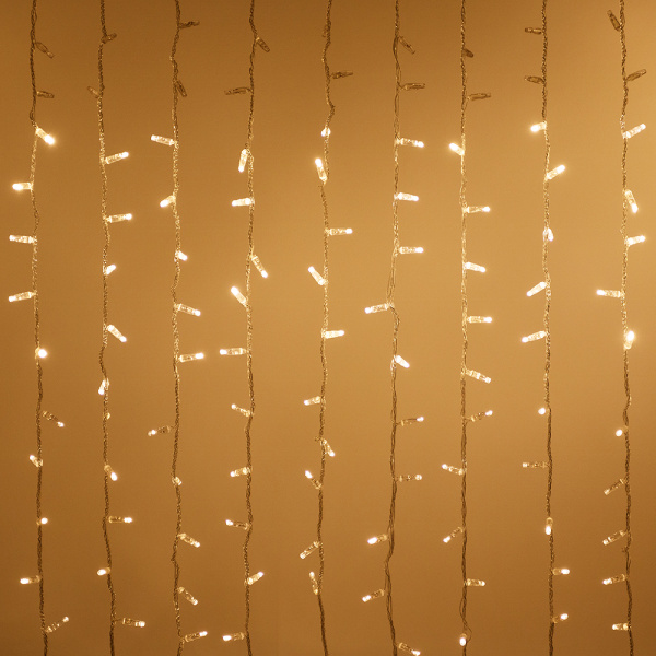 Светодиодная гирлянда ARD-CURTAIN-CLASSIC-2000x6000-CLEAR-1500LED-WATERFALL Warm (230V, 180W) (Ardecoled, IP65)
