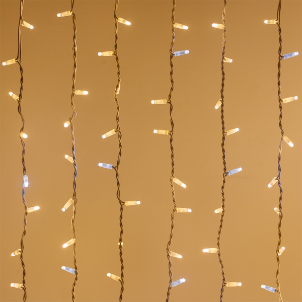 Светодиодная гирлянда ARD-CURTAIN-PRO-2000x3000-WHITE-760LED-FLASH WARM/WHITE (230V, 70W) (Ardecoled, IP65)