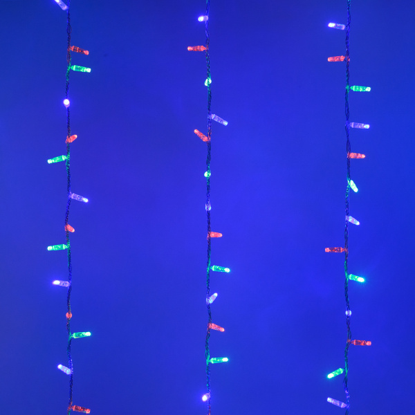 Светодиодная гирлянда ARD-CURTAIN-CLASSIC-2000x3000-CLEAR-756LED RGB (230V, 108W) (Ardecoled, IP65)