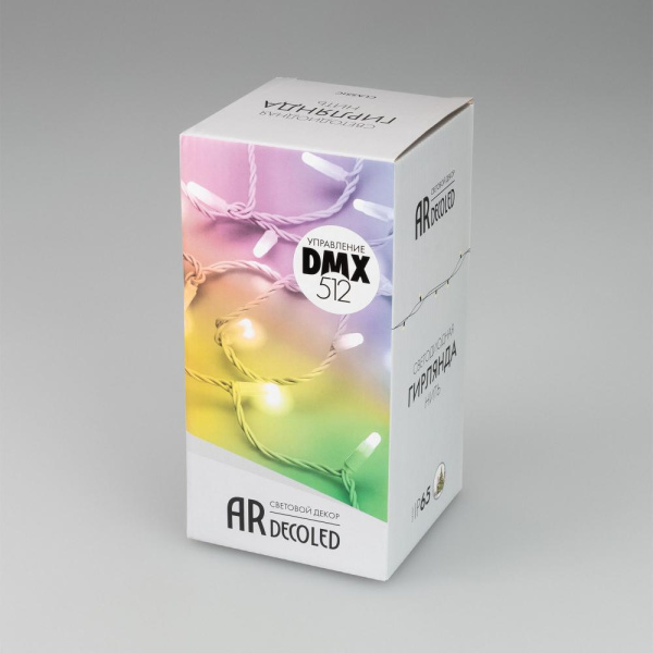 Светодиодная гирлянда ARD-STRING-CLASSIC-10000-WHITE-100LED-LIVE RGB-DMX (24V, 10W) (Ardecoled, IP65)