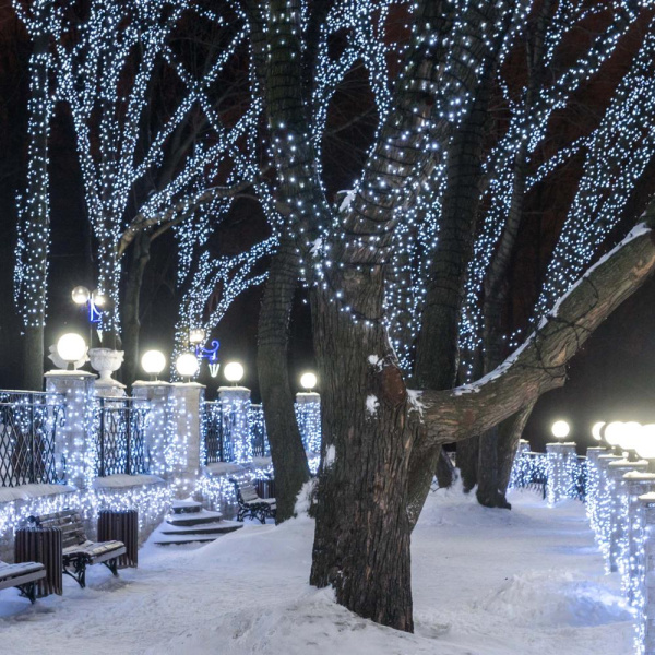 Светодиодная гирлянда ARD-STRING-PRO-10000-BLACK-100LED-FLASH WHITE (230V, 7W) (Ardecoled, IP65)